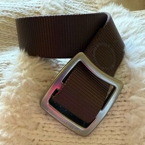 Patagonia Dark Brown Belt with Silver Buckle